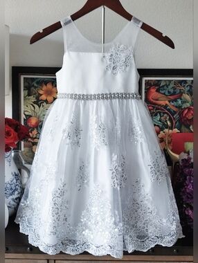 american princess white dress American Princess Girl Special Occasion White Dress Size 2T Kid Wedding Birthday